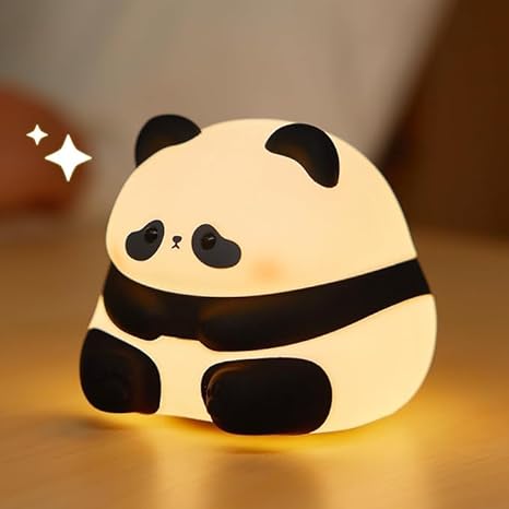 Baby Panda Night Light – Soft Silicone Touch Lamp