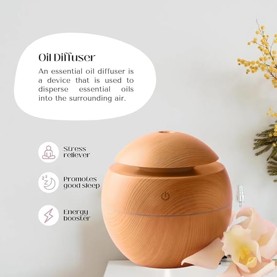 KRIAVAXA Wooden Cool Mist Humidifiers Essential Oil Diffuser Aroma Air